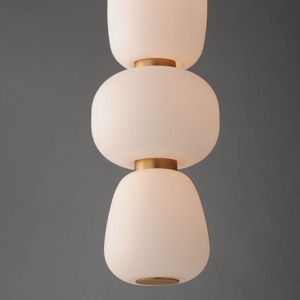 Soji LED Pendant - Black with Gold