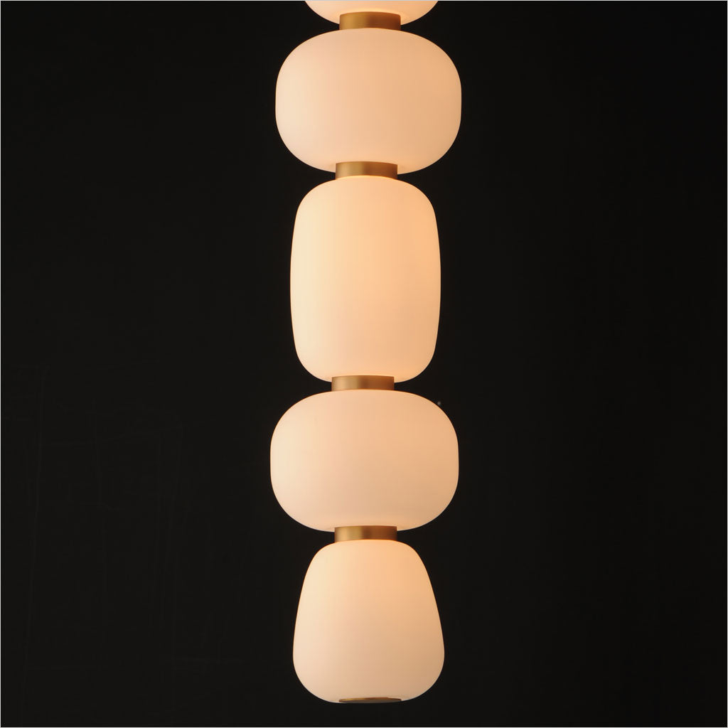Soji LED Pendant - Black with Gold
