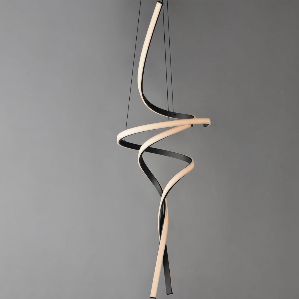 Serpentine Vertical Pendant - Black