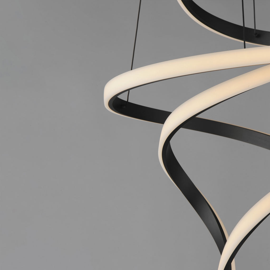 Serpentine Vertical Pendant - Black