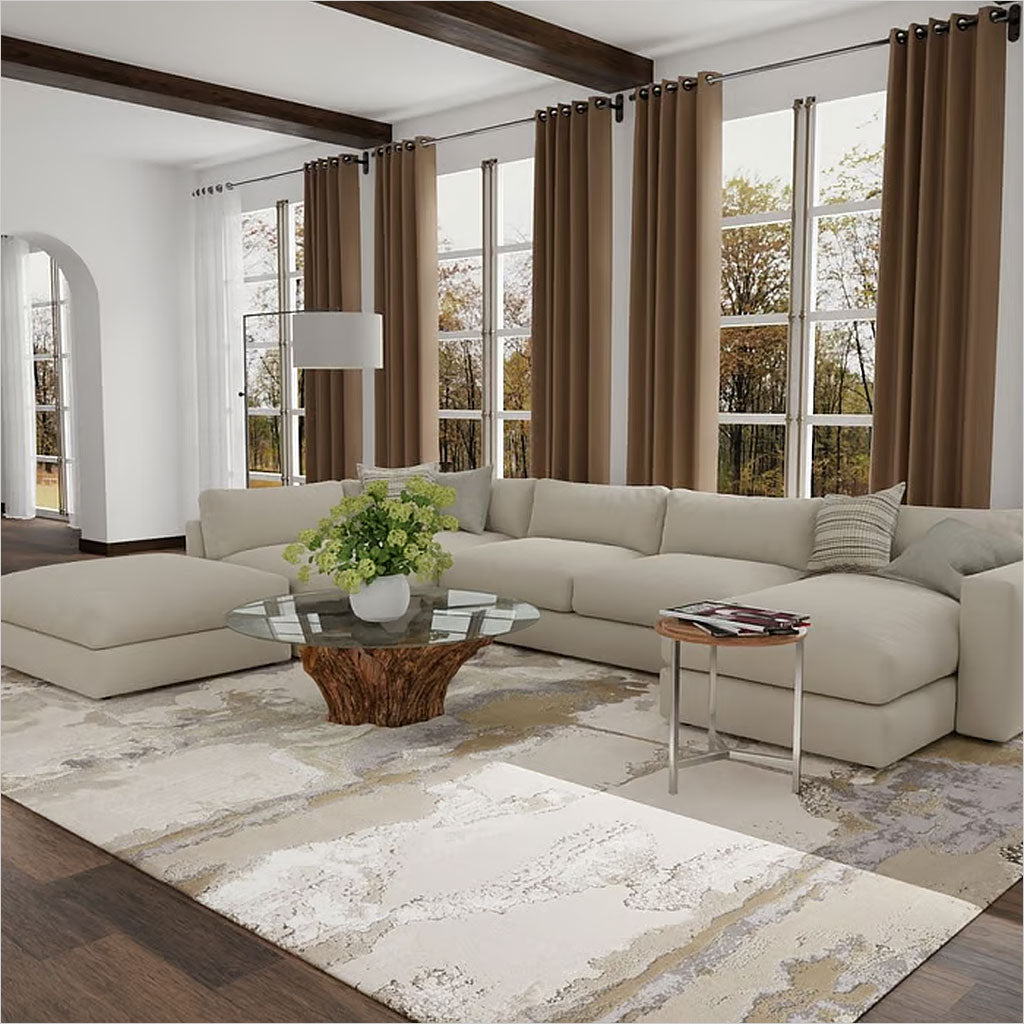 Aura Area Rug - Beige Grey