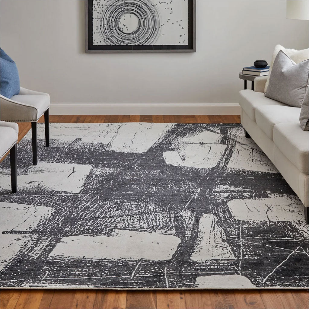 Coda Area Rug - Black Ivory