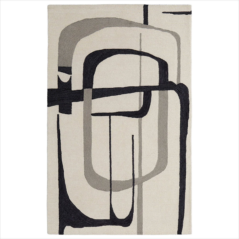 Maguire Area Rug - Ivory Black - Scan Design | Modern and Contemporary ...