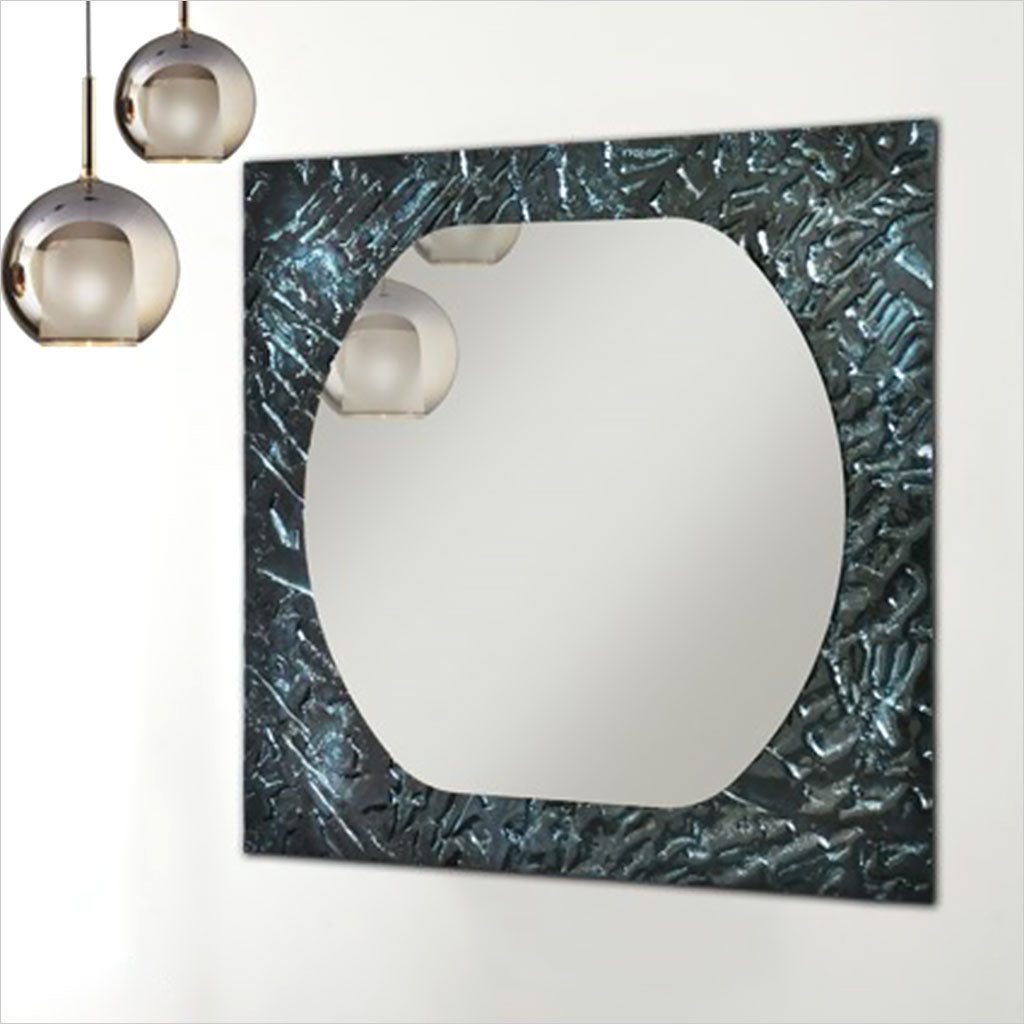 Botero Square Mirror - Blue