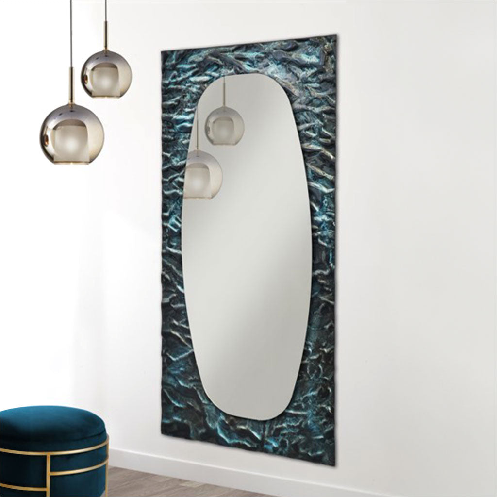 Botero Rectangular Mirror - Blue
