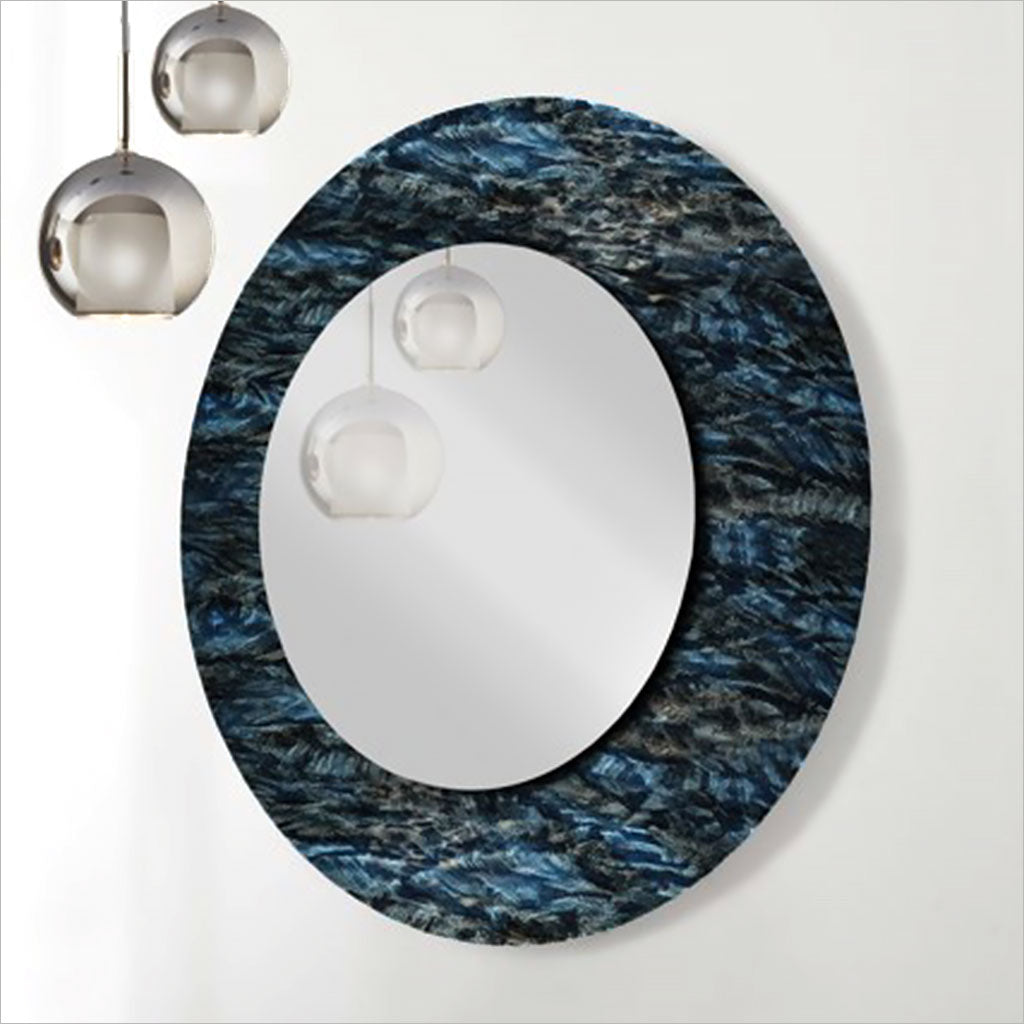 Sophia Round Mirror - Blue