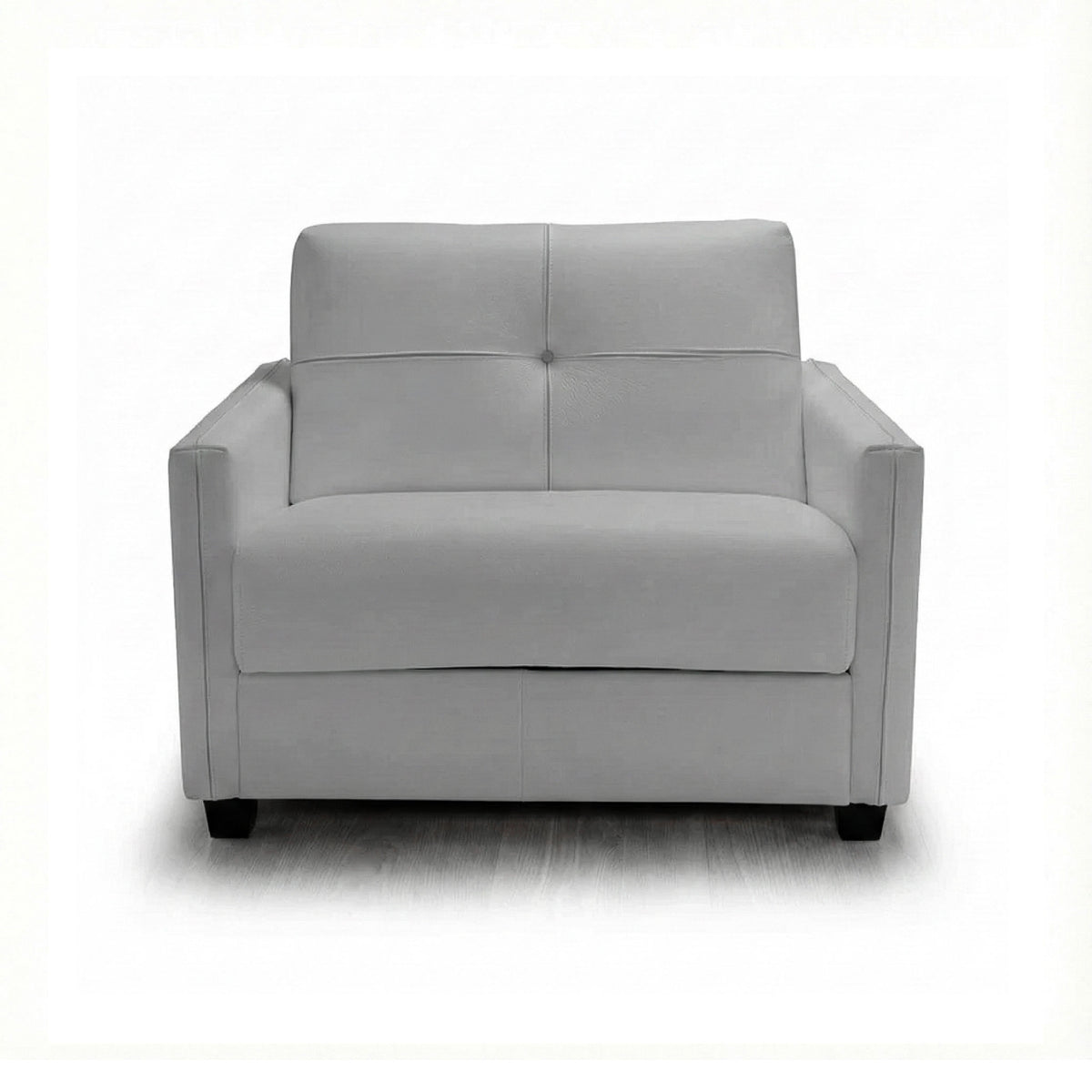 Abra Sleeper Chair - Light Grey Leather