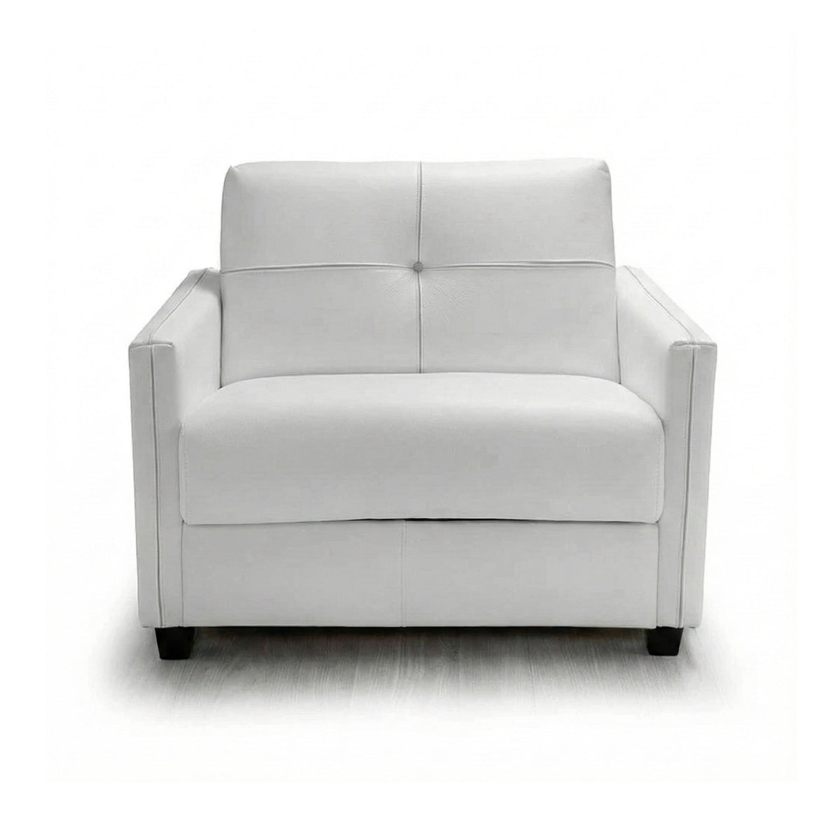 Abra Sleeper Chair - White Leather