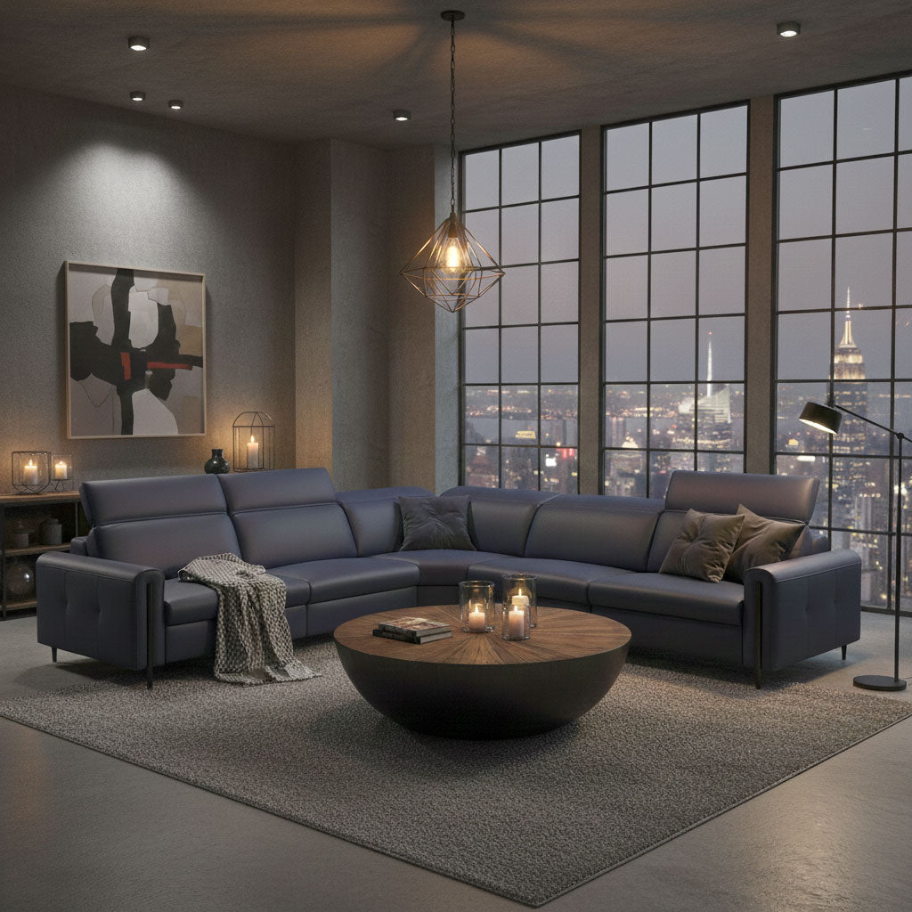 Bahia Sectional - Dark Blue