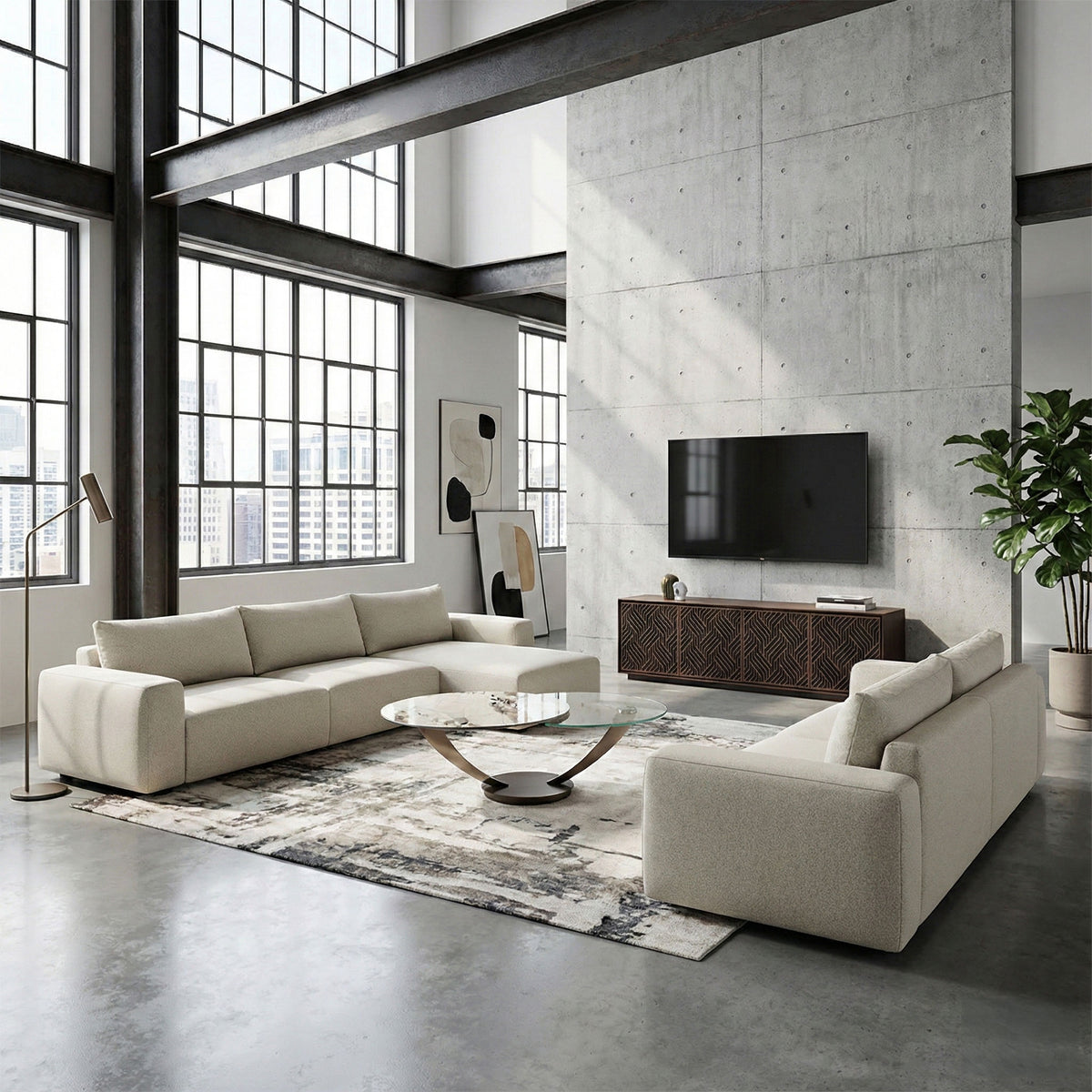 Bridge Sleeper Sofa - Shell