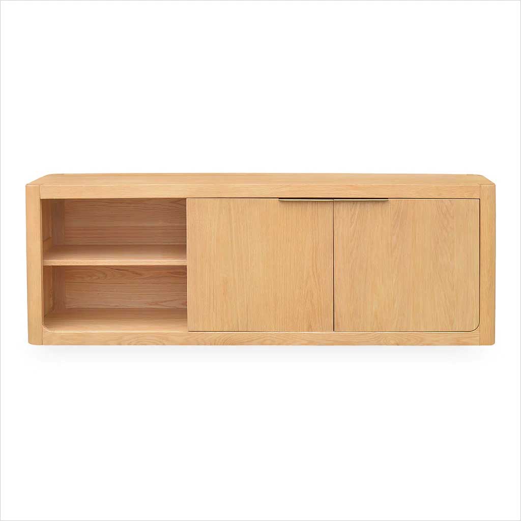 Luna 2Door Media Natural Scan Design Modern and Contemporary Furniture Store