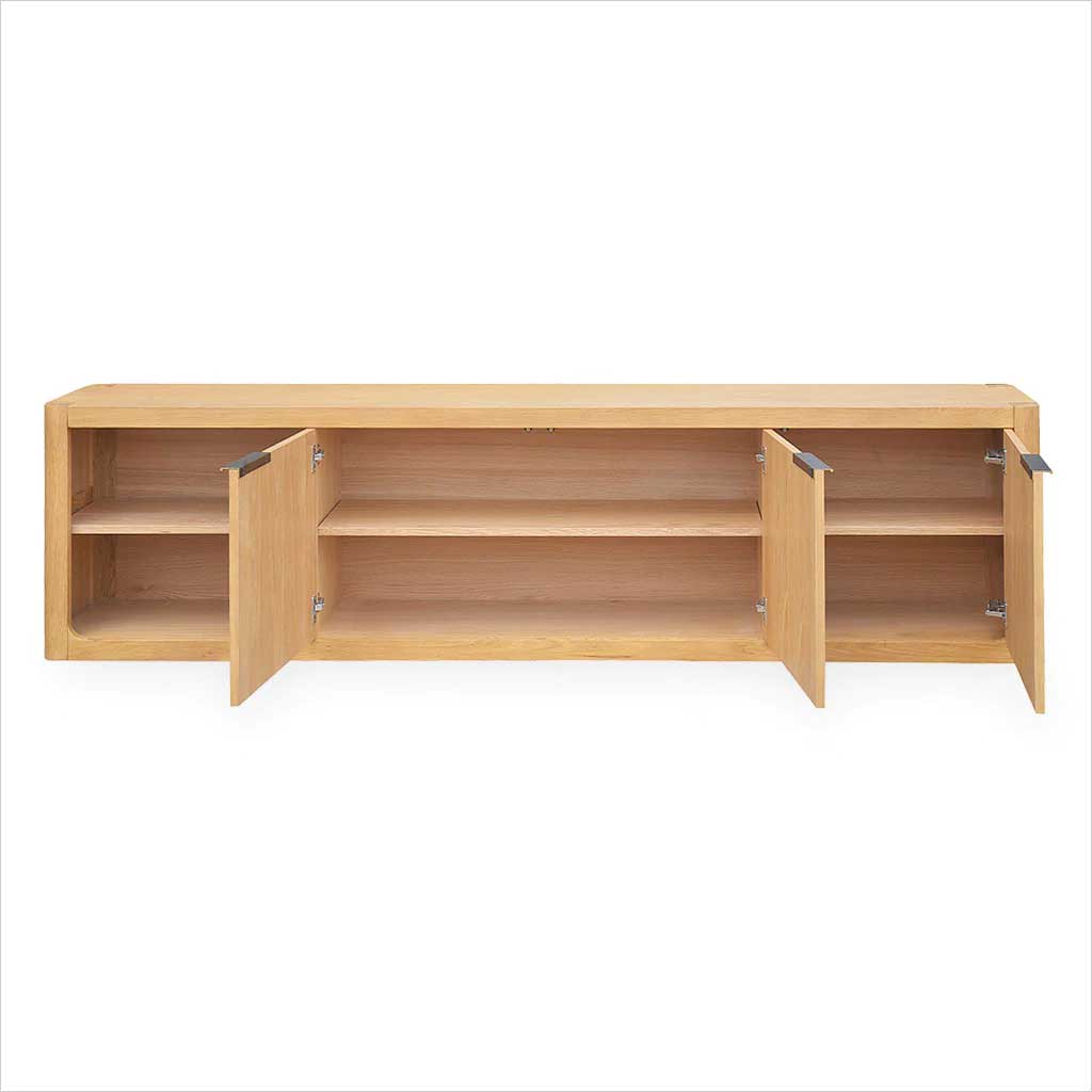 Luna 3-Door Media Cabinet - Natural