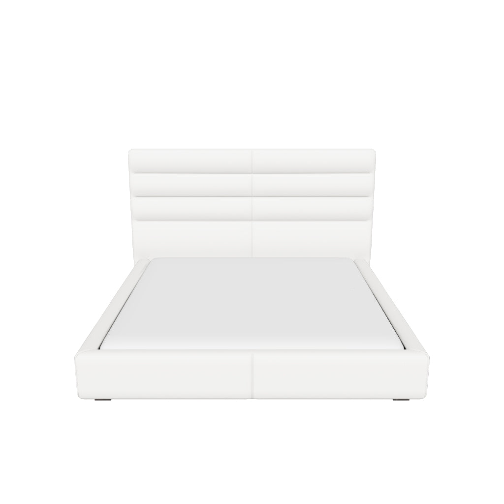 Abaco Leather Bed - White