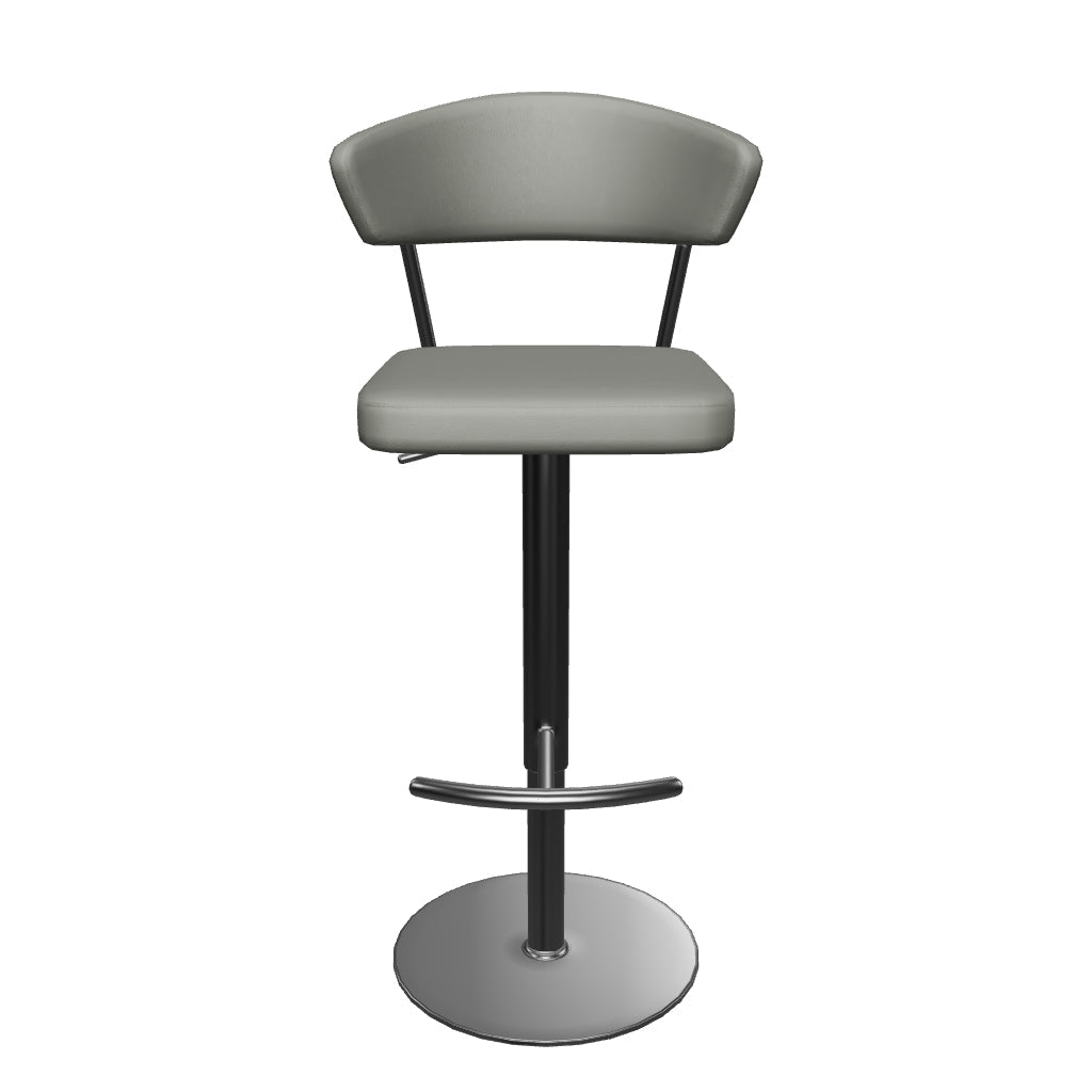 Abrazo Barstool - Grey w/ Gun Metal