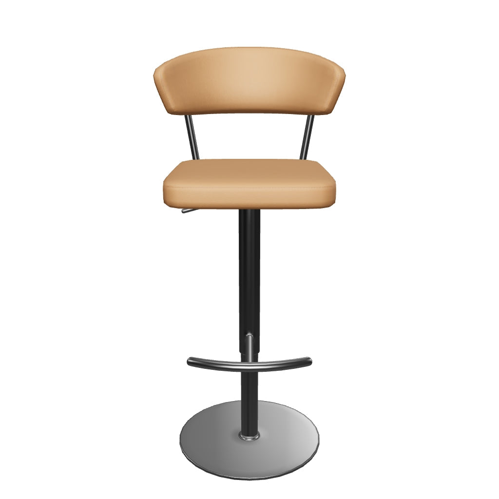 Abrazo Barstool - Sandy Brown w/ Gun Metal