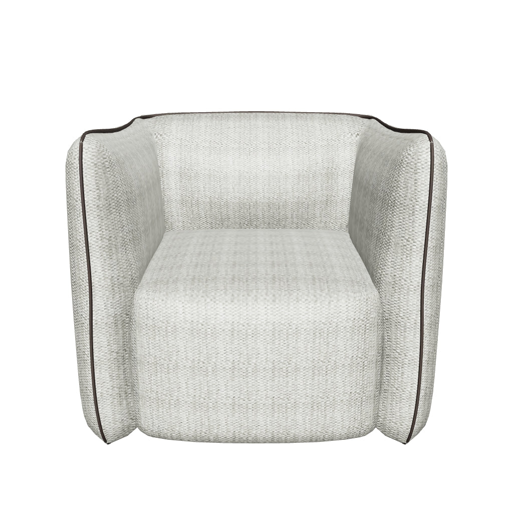 Ricco Swivel Armchair - Black White