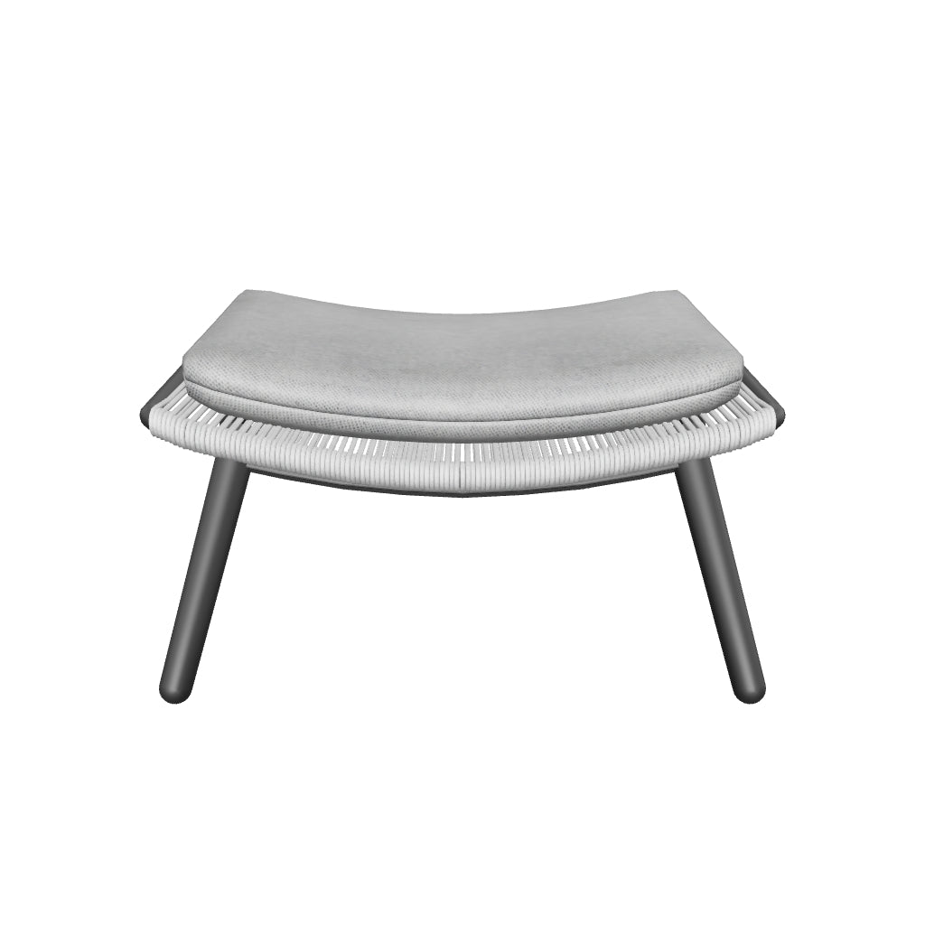 Elise Ottoman - Grey Charcoal