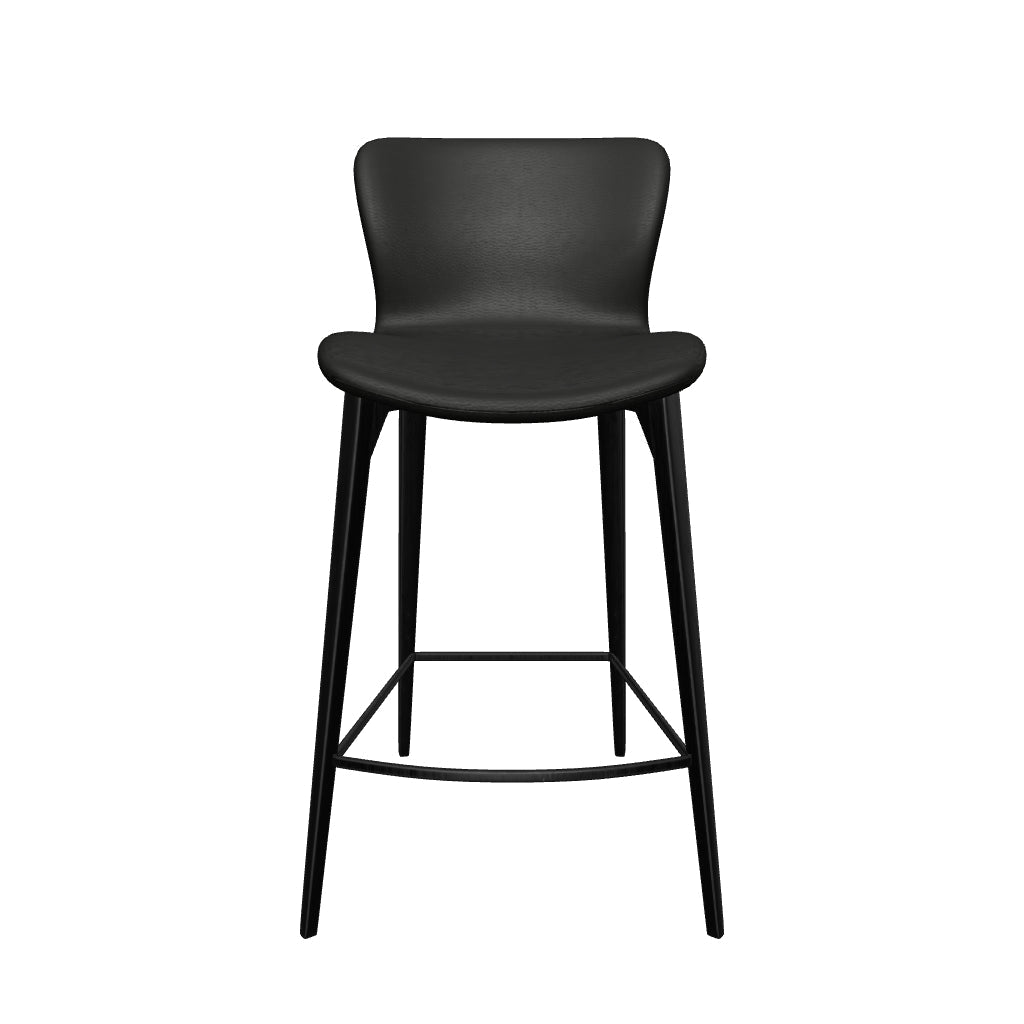 Epitome Counter Stool - Black Leather