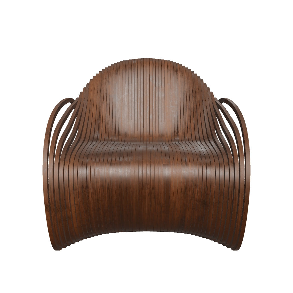 Flow Lounge Chair - Dark Walnut