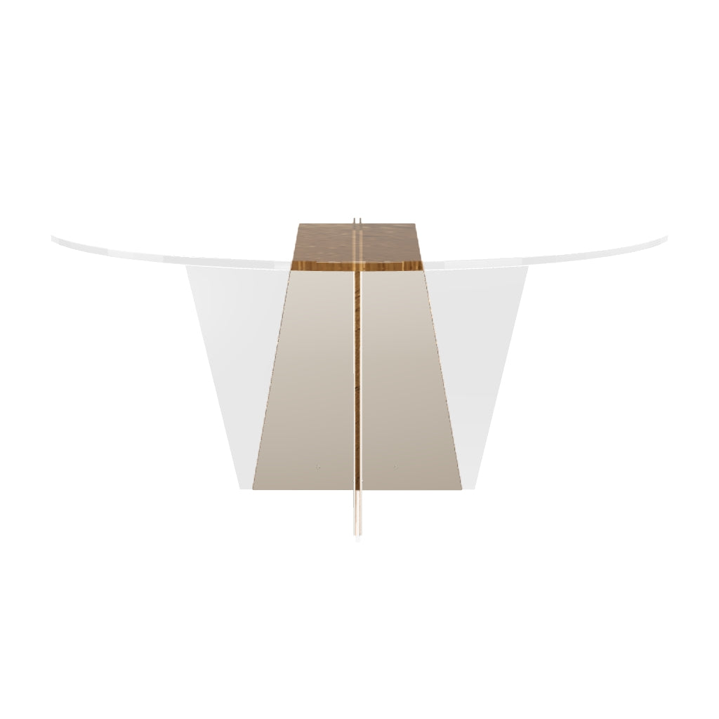 Fuso Round Dining Table - Champagne