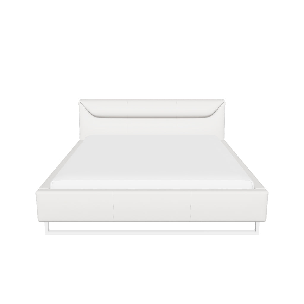 Klara Leather Bed - White