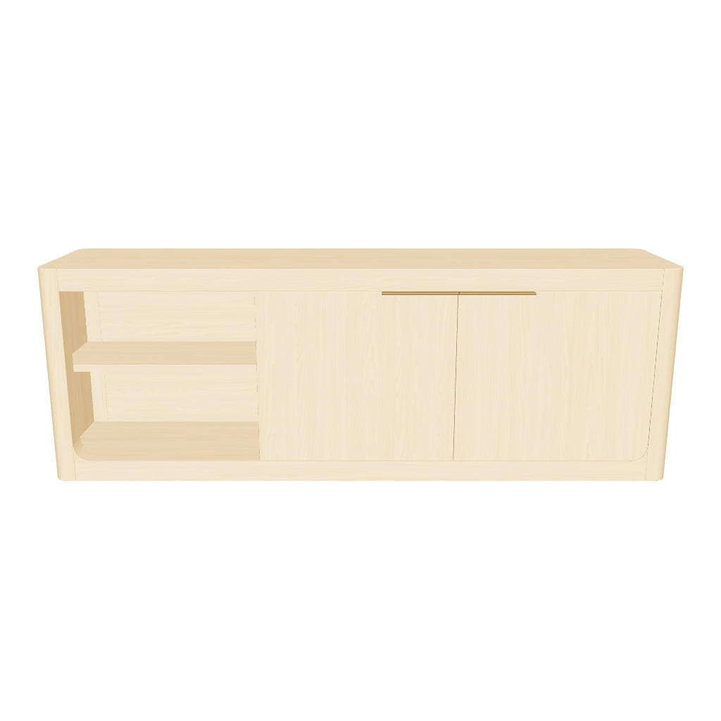 Luna 2-Door Media Cabinet - Natural