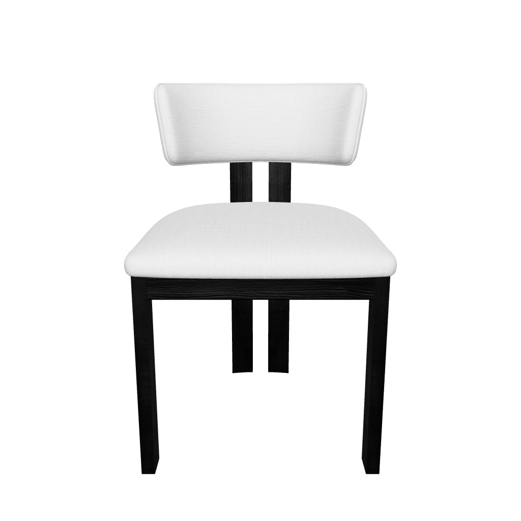 Marco Dining Chair - Beige Fabric - Black Oak