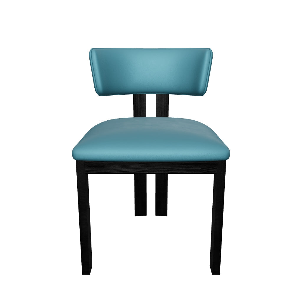 Marco Dining Chair - Pacific Blue - Black Oak