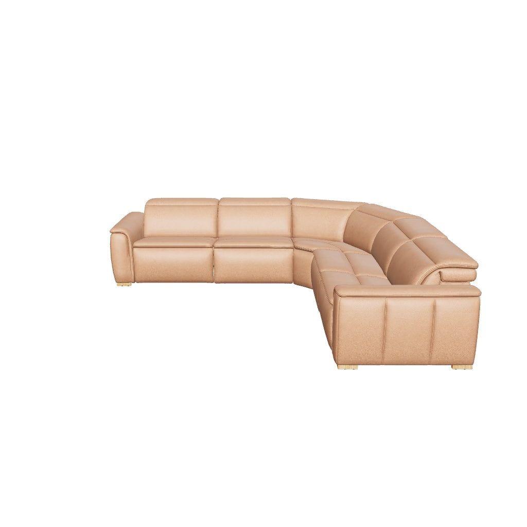 Oscar Sectional - Isla Sienna Leather