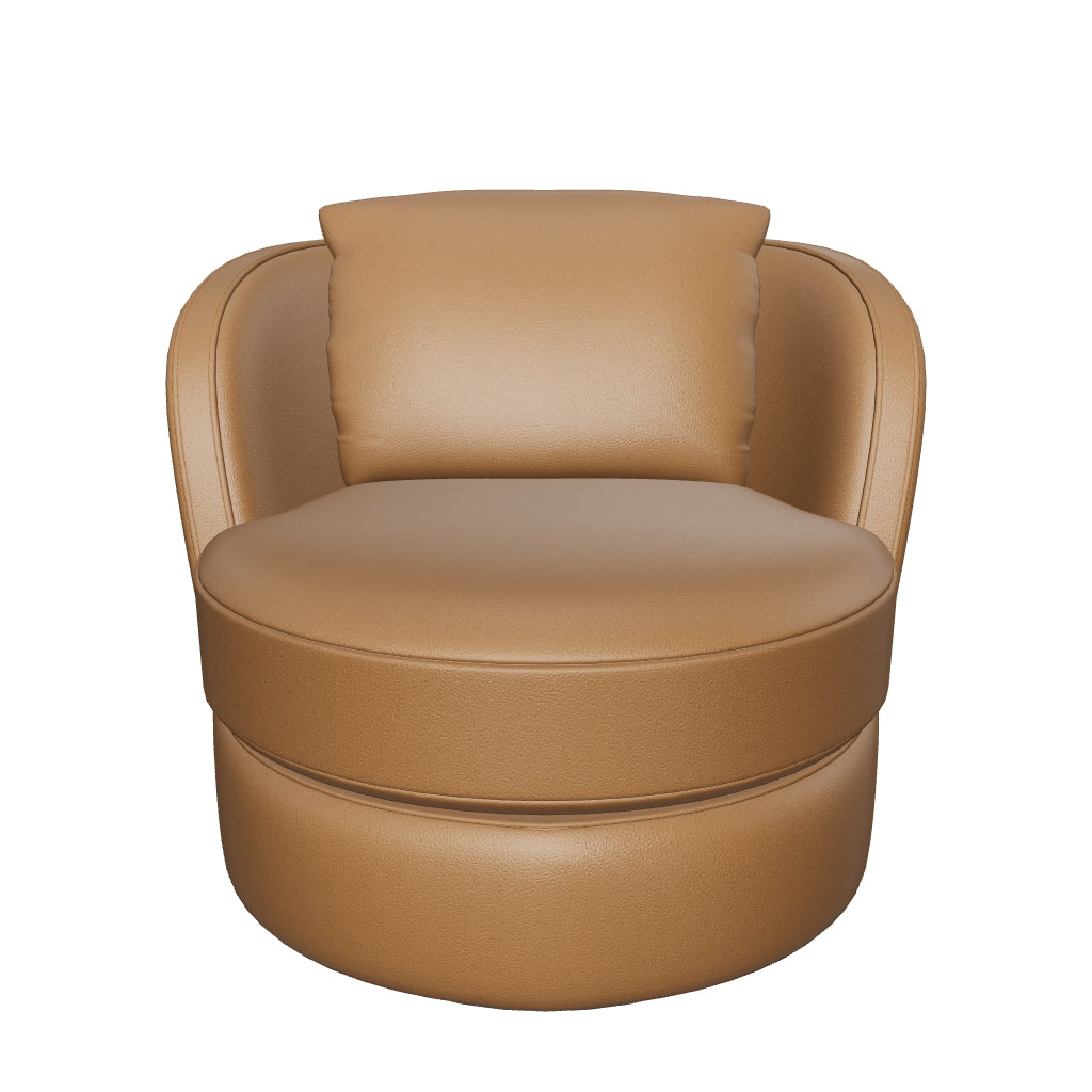 Tamburo Swivel Chair - Tobacco