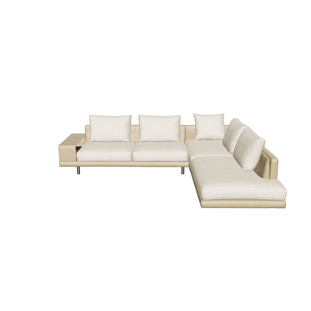 Twist Sectional - Beige Fabric
