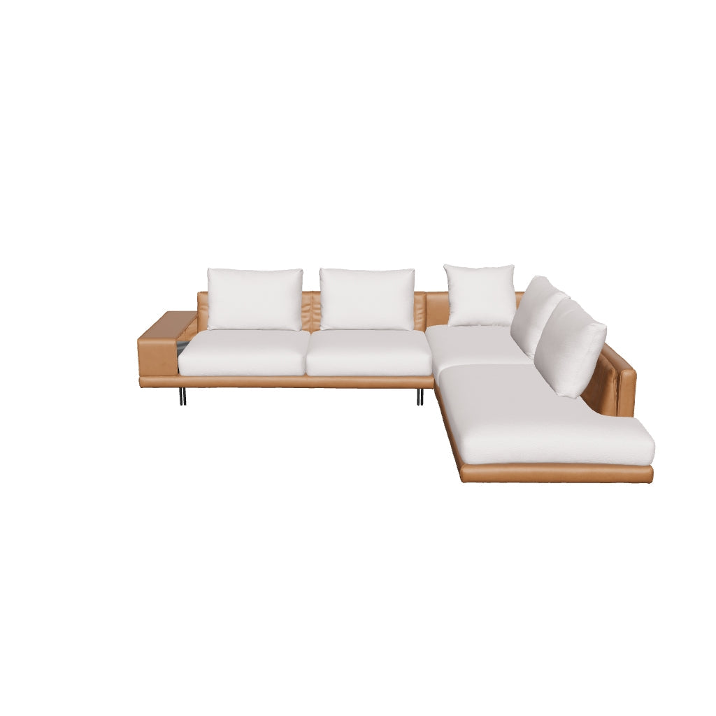 Twist Sectional - Ivory Fabric