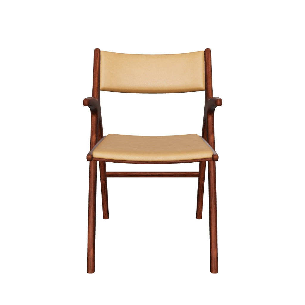 Wave Dining Armchair - Camel