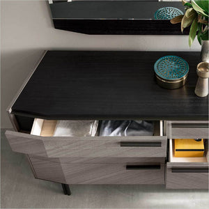 dresser with angled front