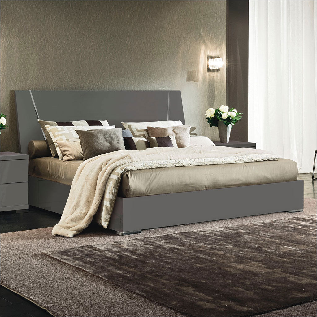 high gloss platform bed