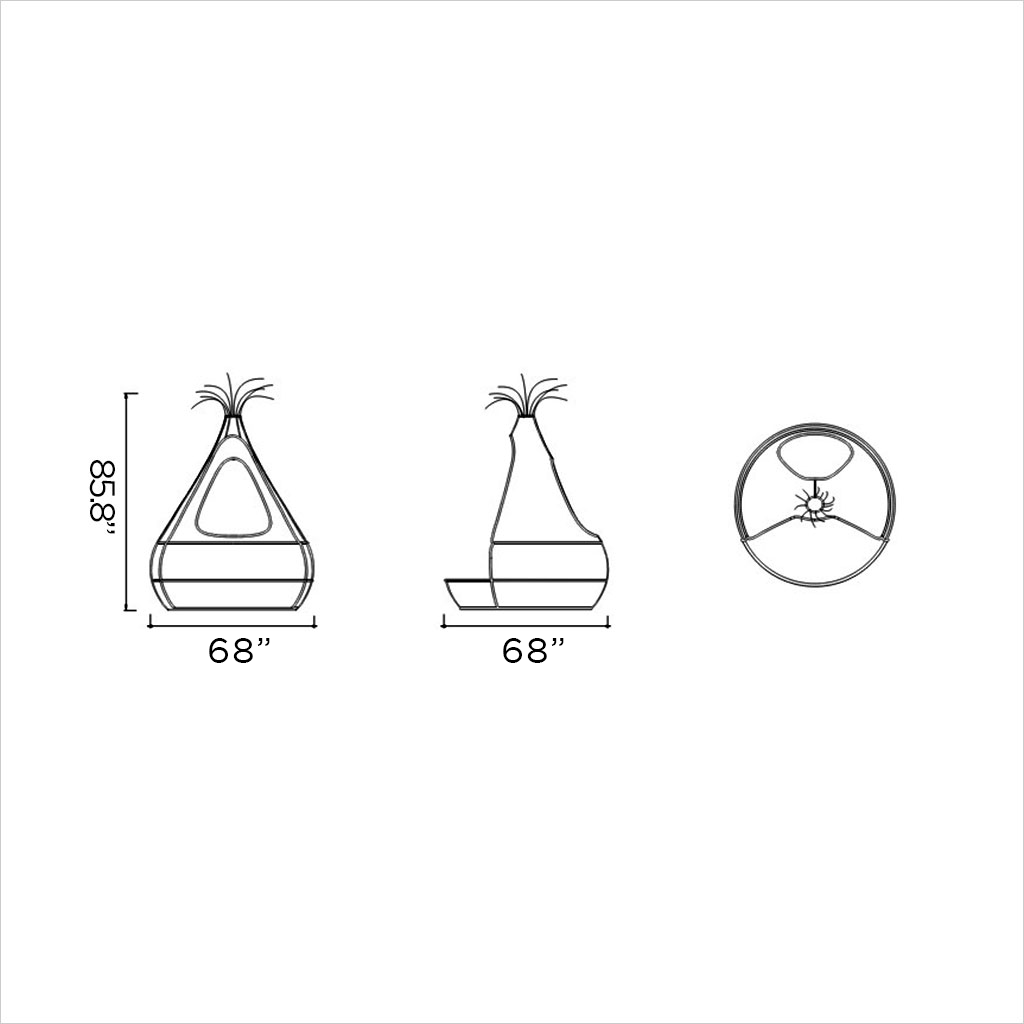 schematic of outdoor day bed