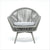 outdoor swivel accent chair with seat cushion