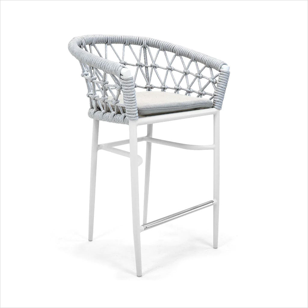 outdoor counter stool in white