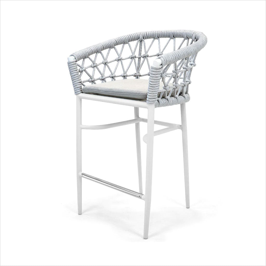 outdoor counter stool in white