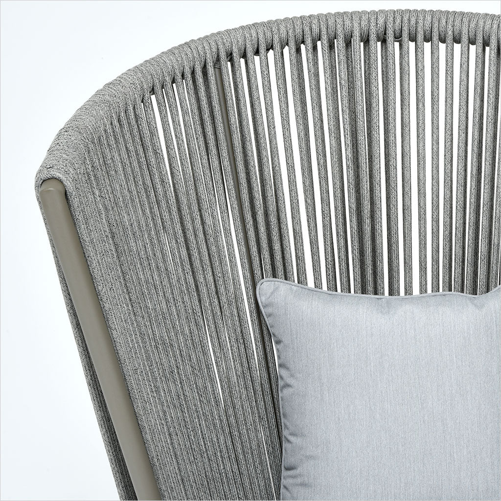 high back outdoor accent chair