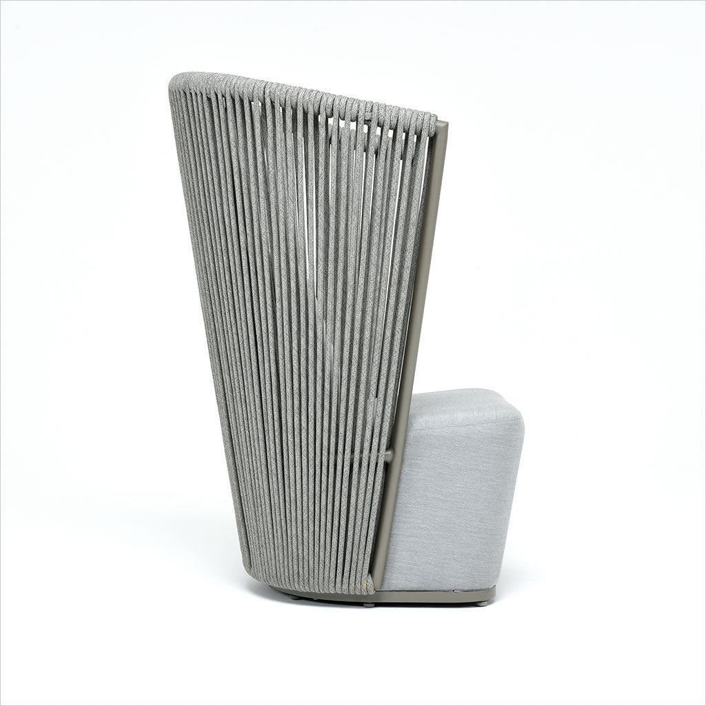 high back outdoor accent chair