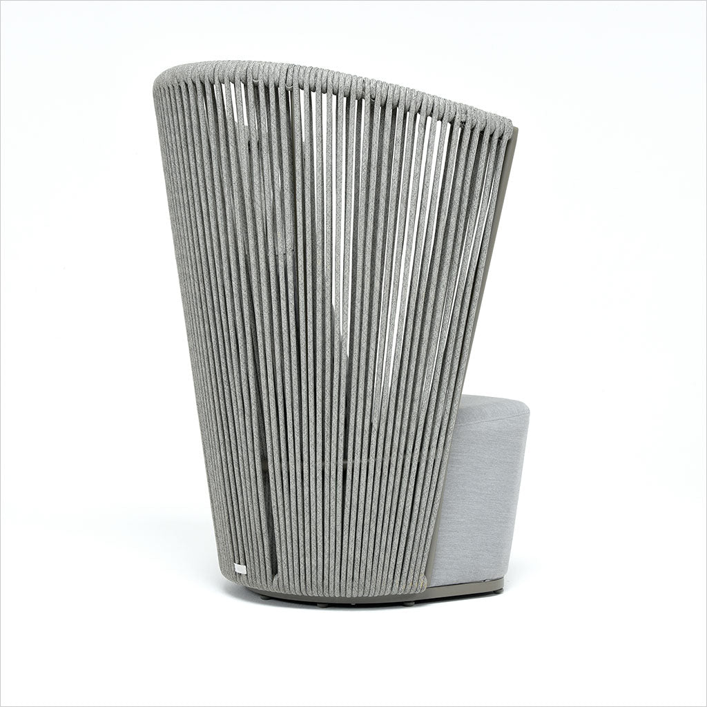 high back outdoor accent chair