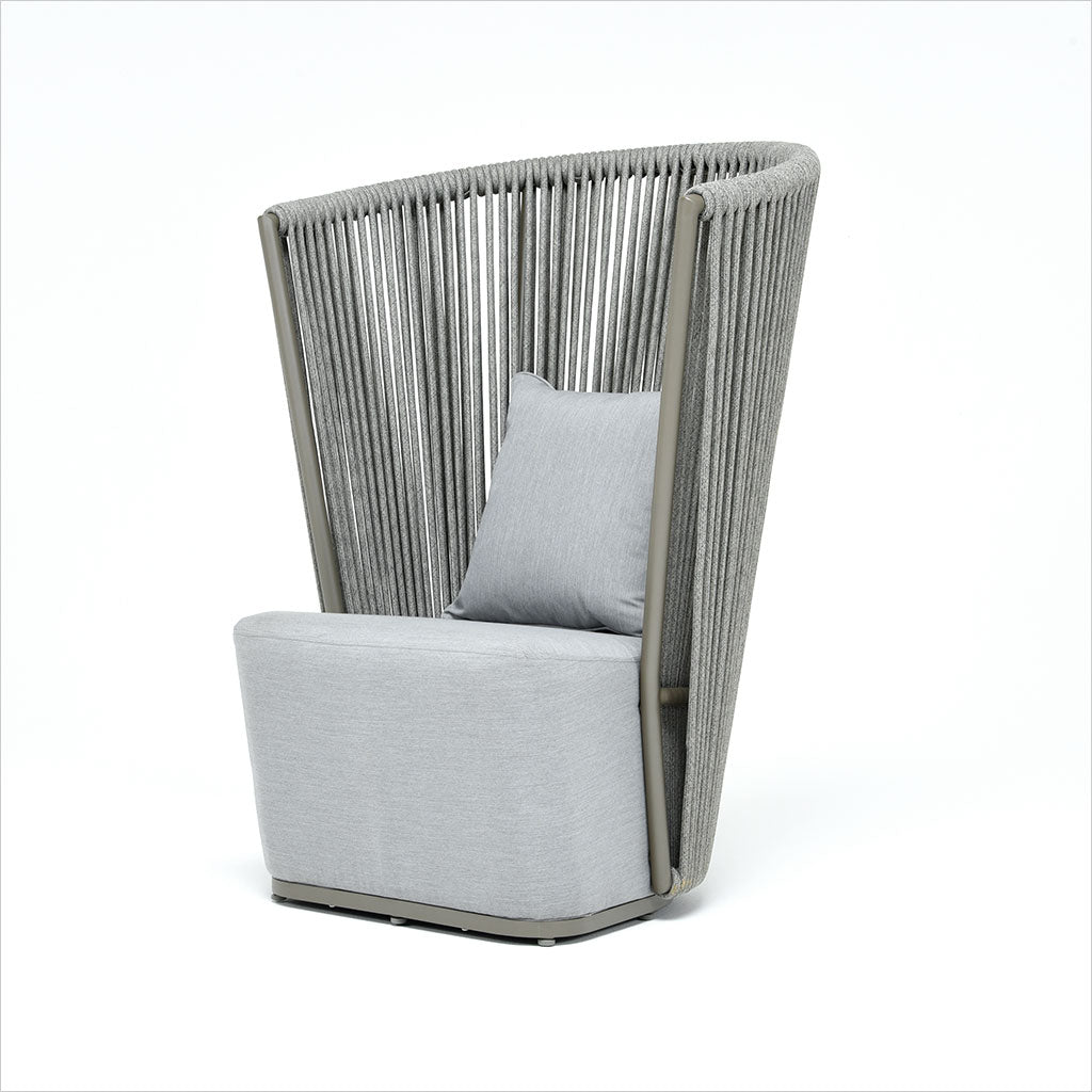 high back outdoor accent chair