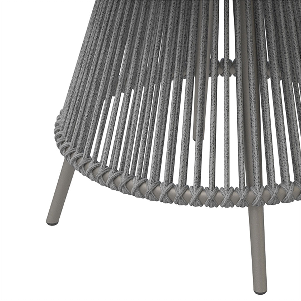 round dining table with grey ceramic top