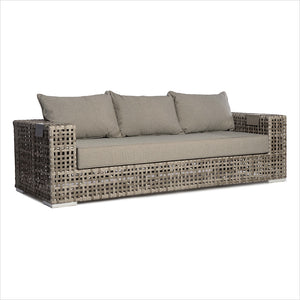 outdoor sofa with woven frame