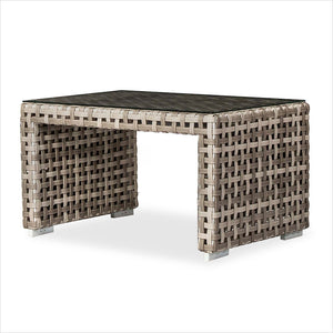 coffee table with woven frame