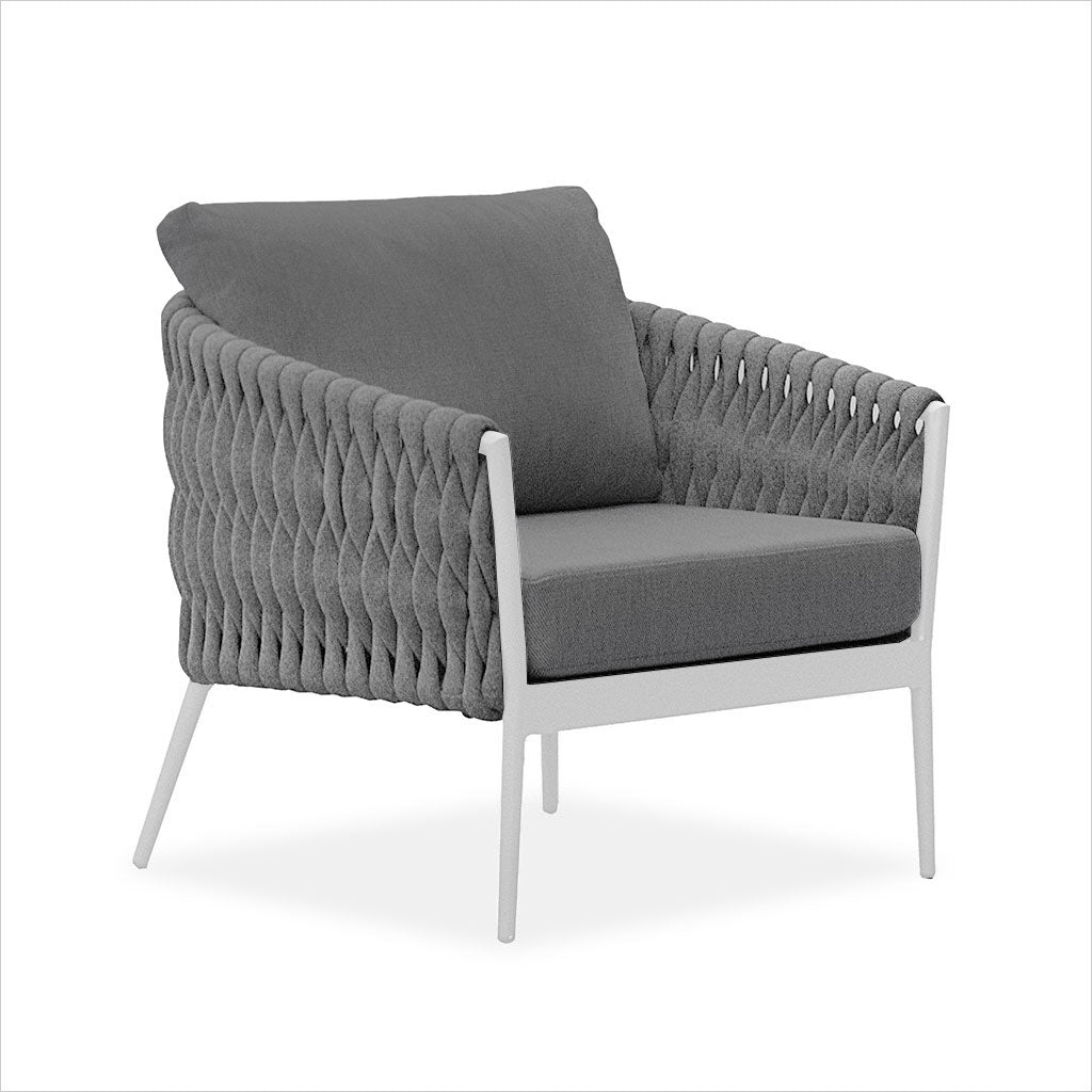 grey outdoor armchair