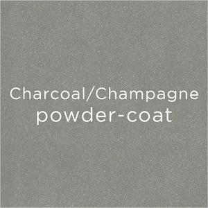 charcoal champagne powder-coated metal swatch