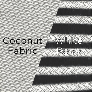 coconut fabric and white rope swatch