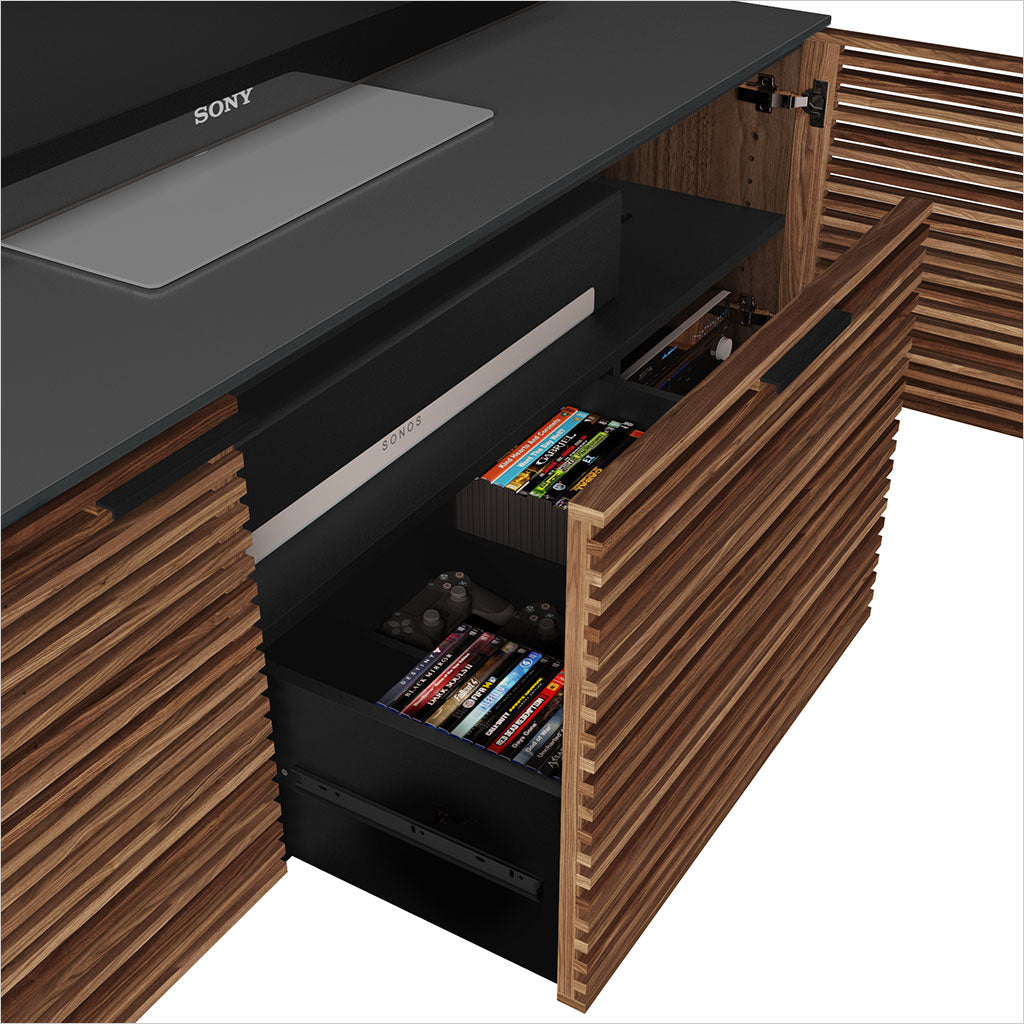 tv stand with louvered doors